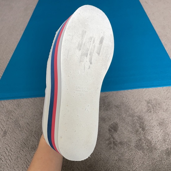 White Gucci women platform sneakers 37.5 Italian (7.5 US) - Picture 8 of 15